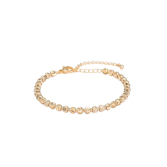 Elegant Brass Beaded Bracelet for Women