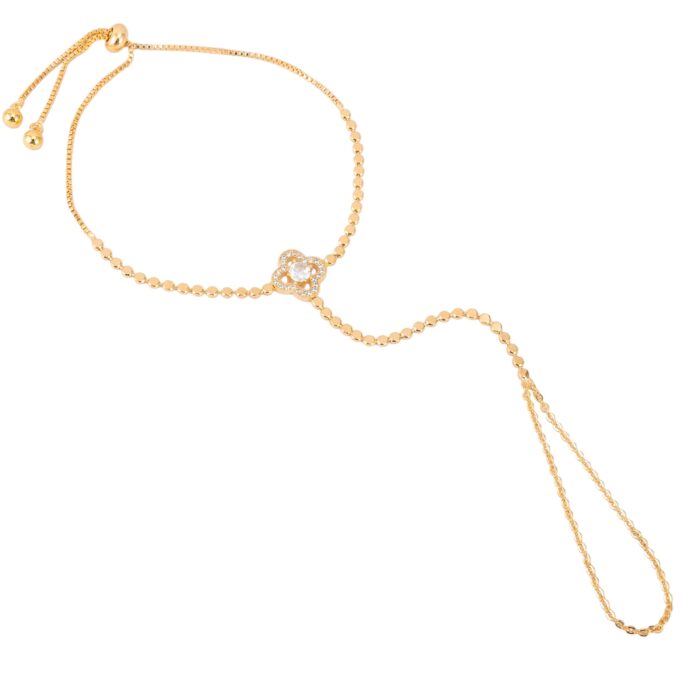 Adjustable AD Hand Chain Bracelet