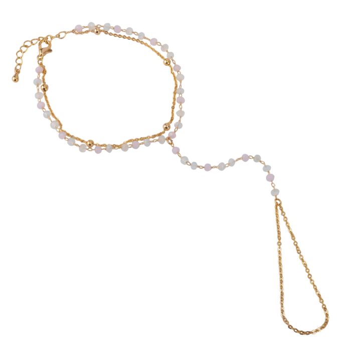 Opaline Layered Hand Chain