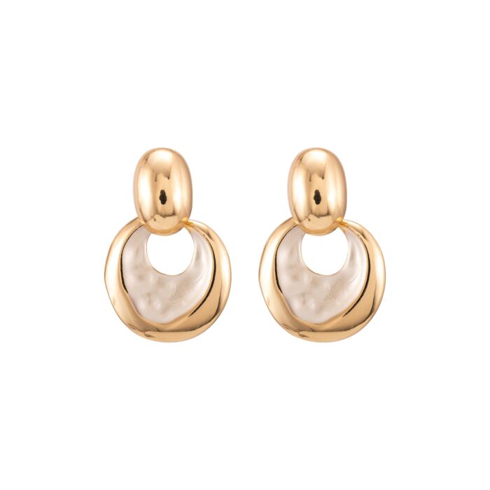 Luxe Textured Crescent Dangles