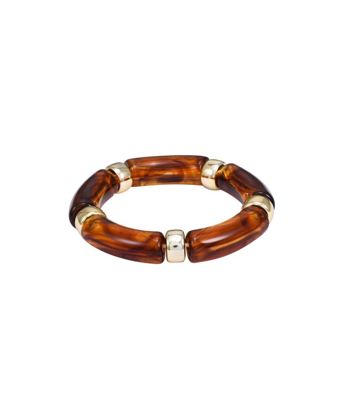Premium Resin Bamboo Stretch Bracelet for Women - Stylish Minimalist Stackable Kada Bangle