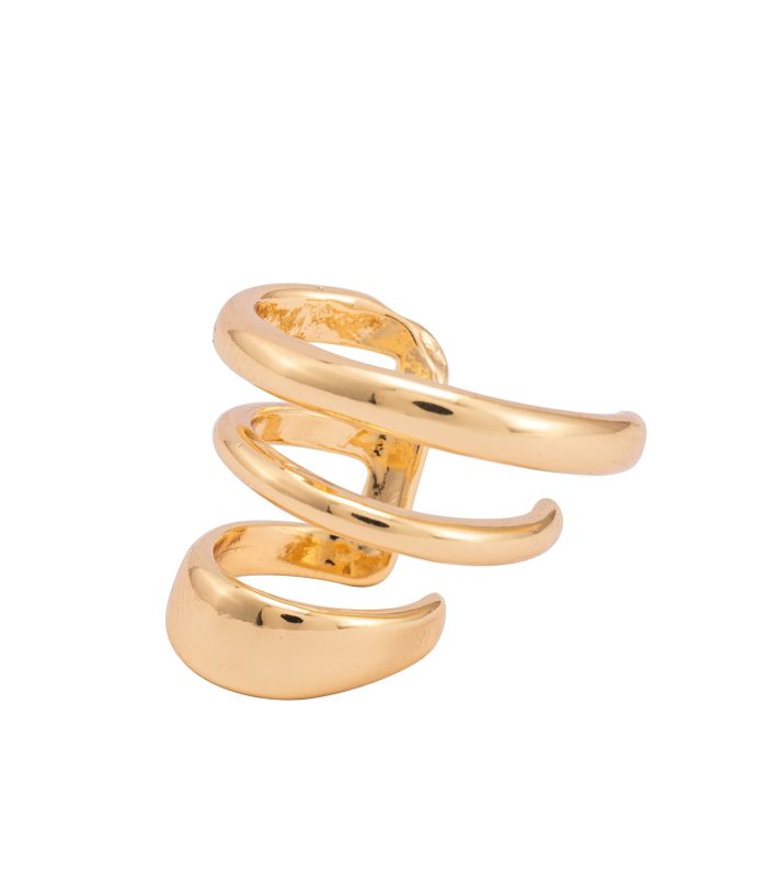 Triple-Band Gold Ear Cuff