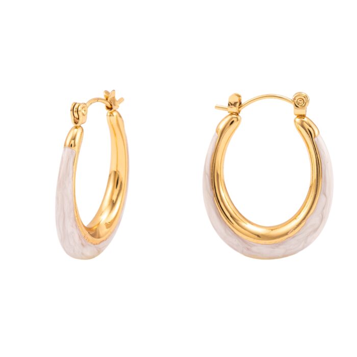 Classic Off-White Marbled Hoops