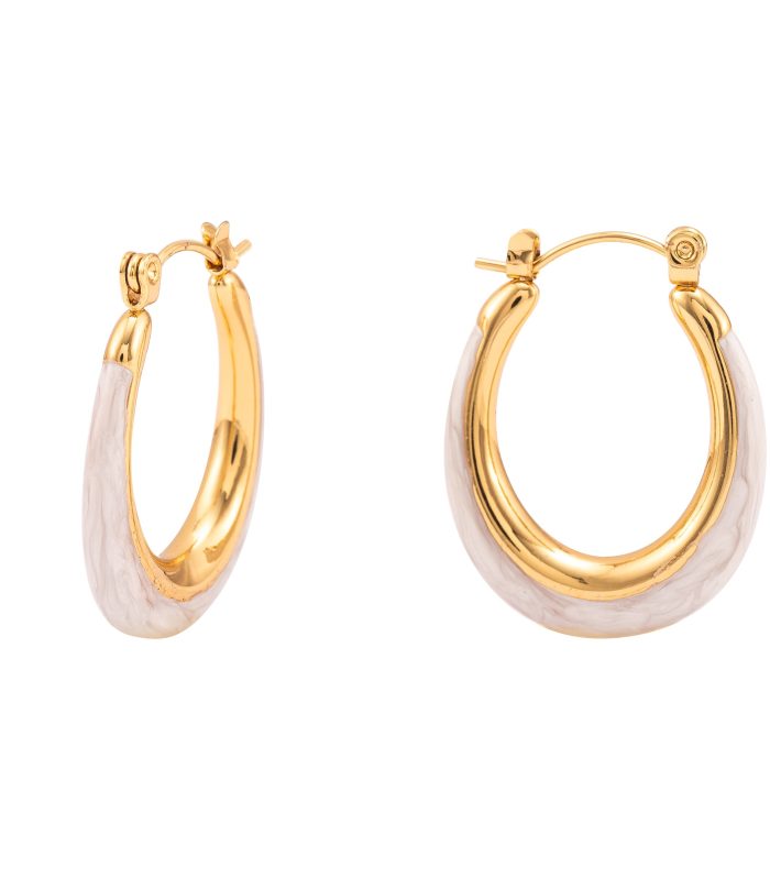 Classic Off-White Marbled Hoops