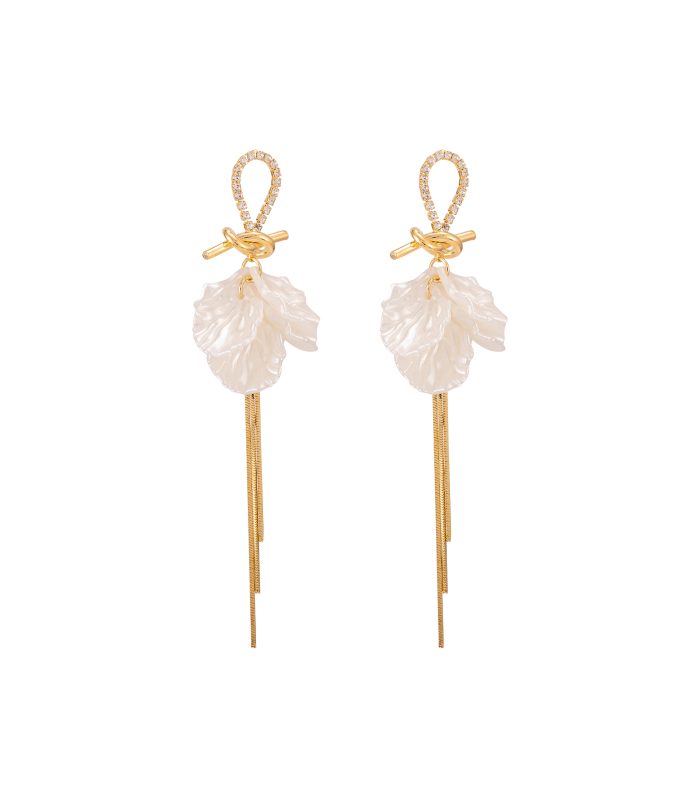Shimmering Flora Tassel Earrings
