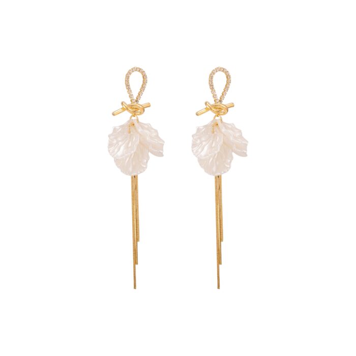 Shimmering Flora Tassel Earrings