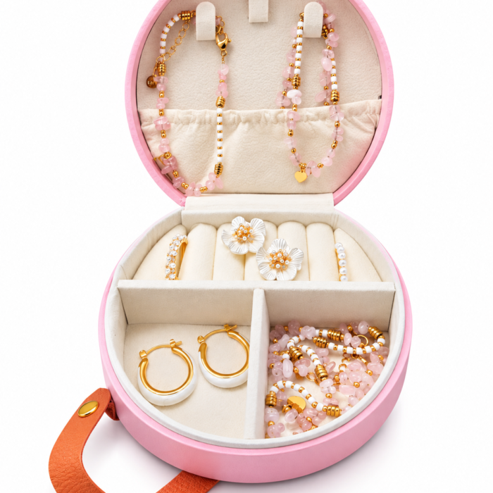 The Sweetheart Hamper: 7-in-1 Pink Quartz & Floral Jewellery Gift Set