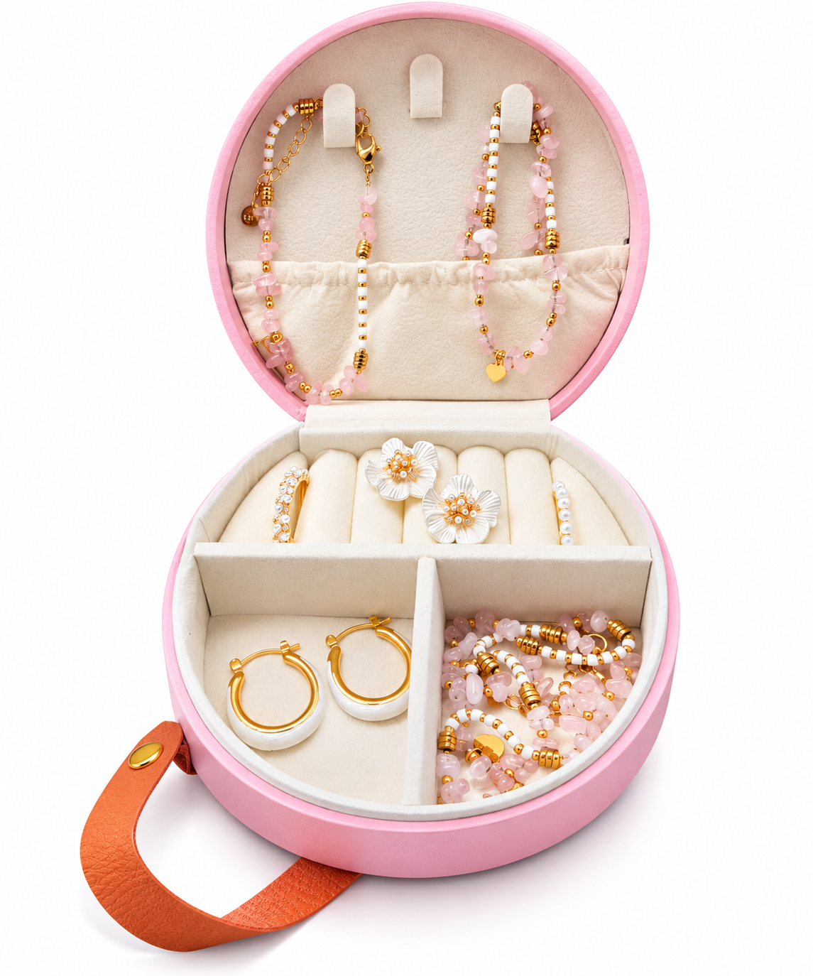 The Sweetheart Hamper: 7-in-1 Pink Quartz & Floral Jewellery Gift Set